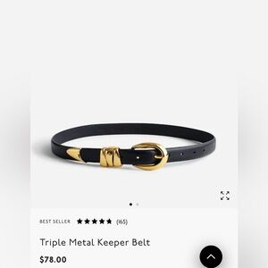 Madewell Black and Gold Women's Belt